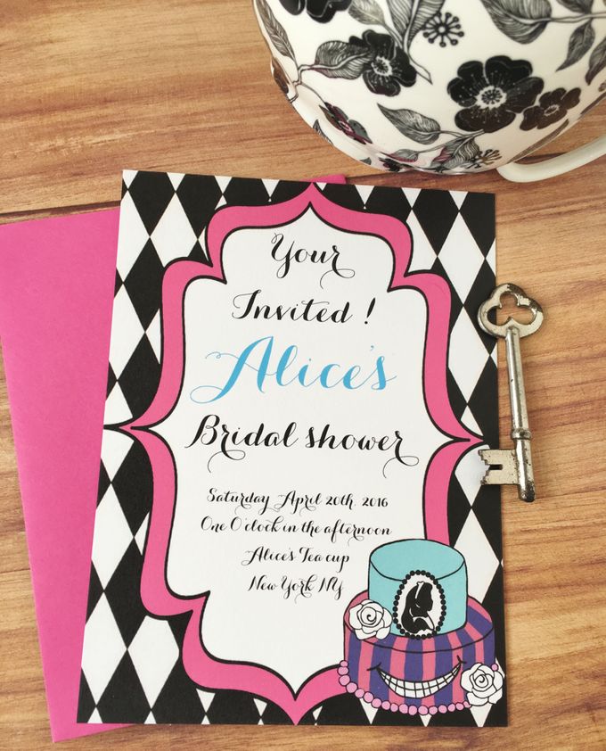 Alice in wonderland bridal shower invitations by Fancy Paperie - 002 Alice in wonderland bridal shower invitations by Fancy Paperie - 002