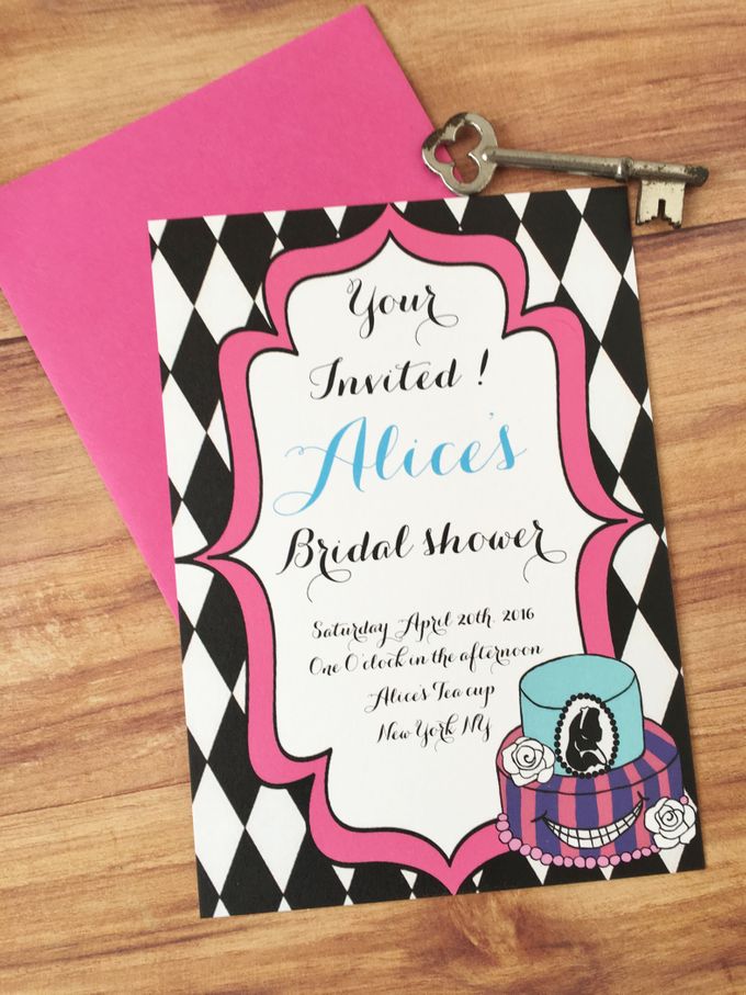 Alice in wonderland bridal shower invitations by Fancy Paperie - 003 Alice in wonderland bridal shower invitations by Fancy Paperie - 003