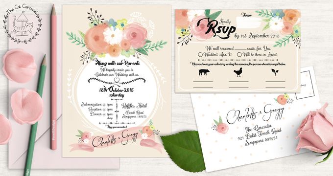 Painterly Floral Wedding Kit by The Cat Carousel - 003 Painterly Floral Wedding Kit by The Cat Carousel - 003