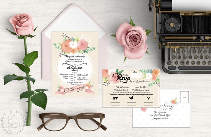 Painterly Floral Wedding Kit by The Cat Carousel - 001 Painterly Floral Wedding Kit by The Cat Carousel - 001