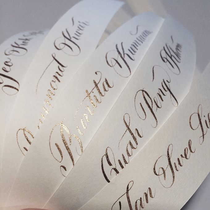 Place Card Calligraphy by Veronica Halim Calligraphy